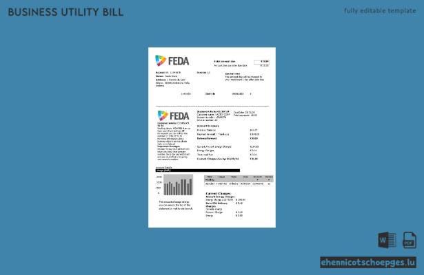 Beispiel einer Stromrechnung der Andorra Electric Forces